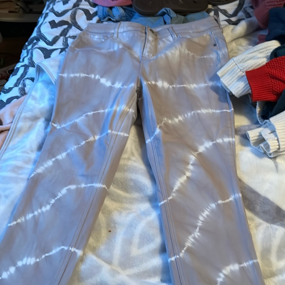 EUC gray tye dyed skinny jeans